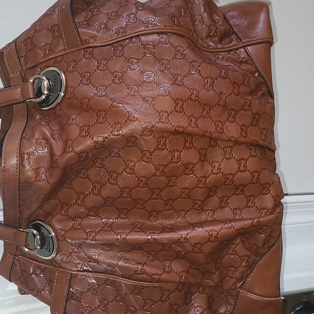 GG MONOGRAM LEAHTER EX LARGE TOTE BAG
